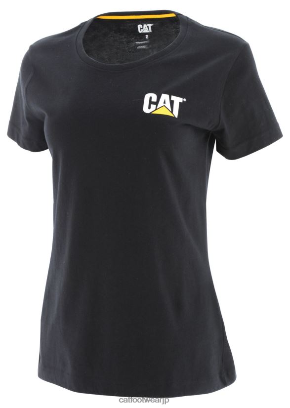 トレードマークのTシャツ 黒 女性 N2JB0V311 Caterpillar |トップス＆アウター